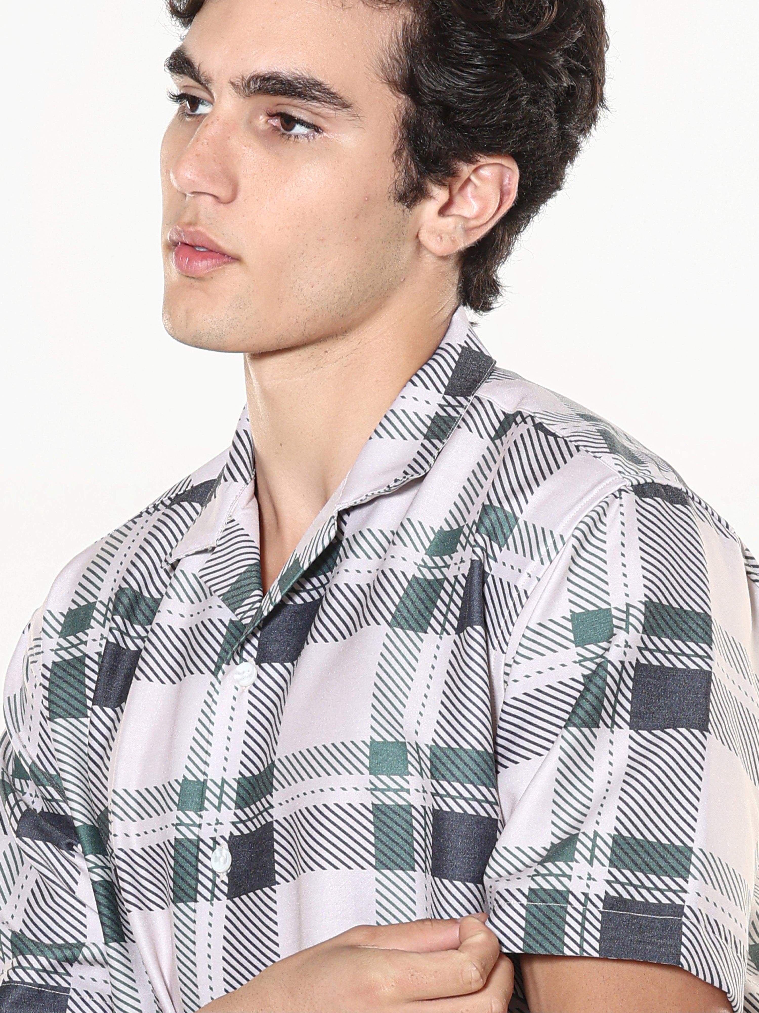 oversized checkered shirt made from lyrac fabric.
lyrac fabric shirts
oversized shirts for men
