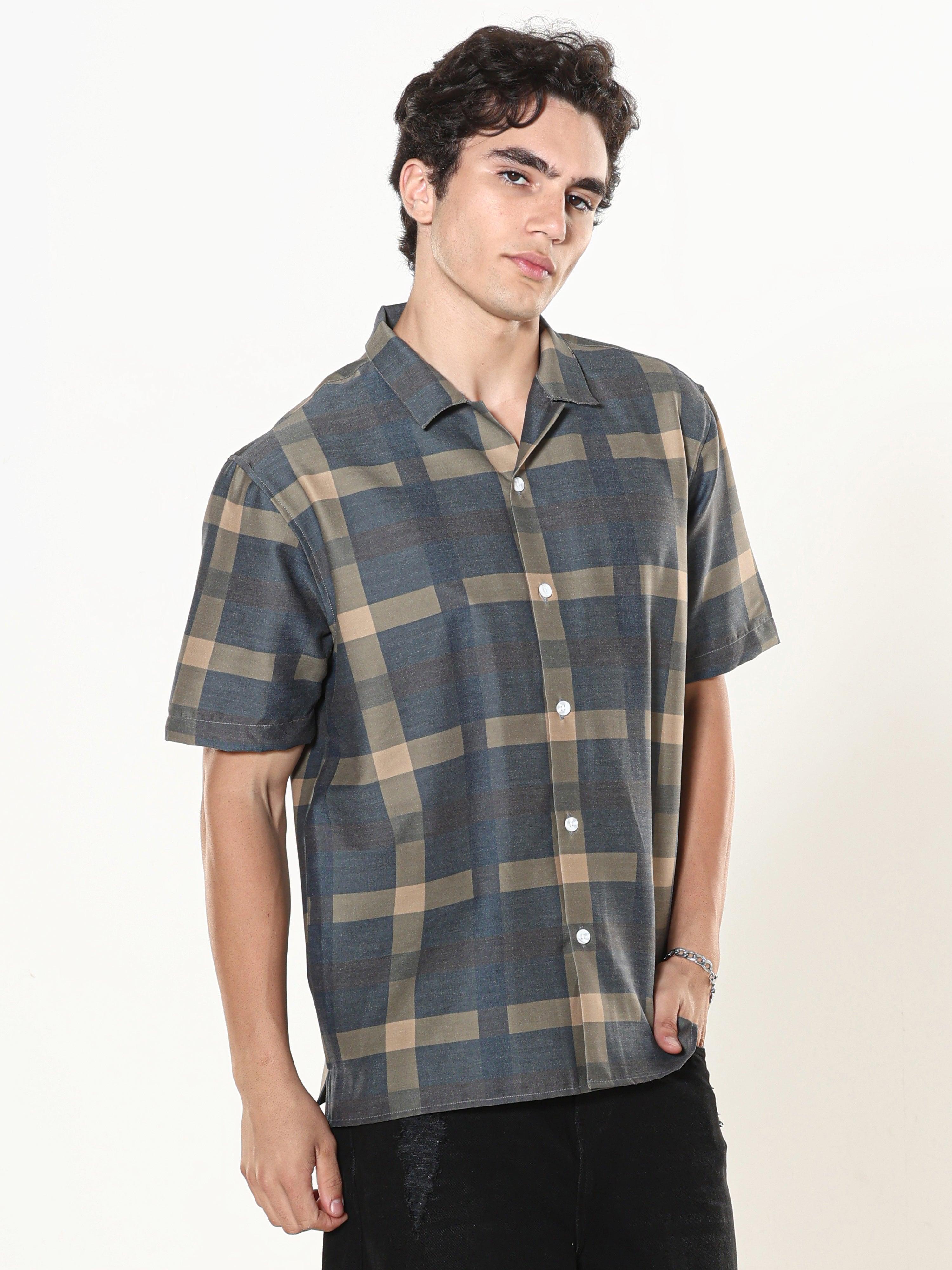 oversized checkered shirt made from lyrac fabric.
lyrac fabric shirts
oversized shirts for men