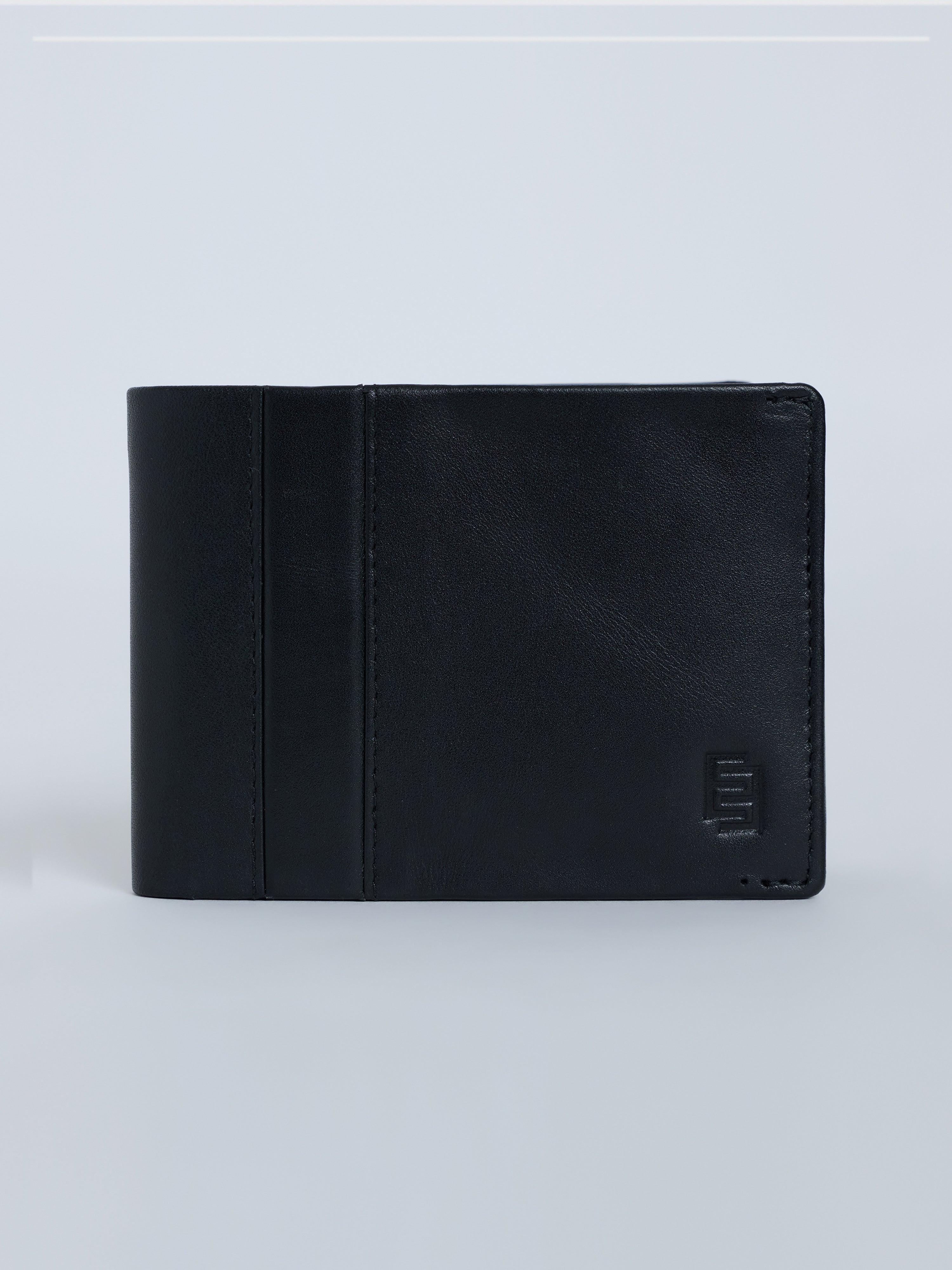 Arctic-3 - Bi-Fold Leather Wallet - Black