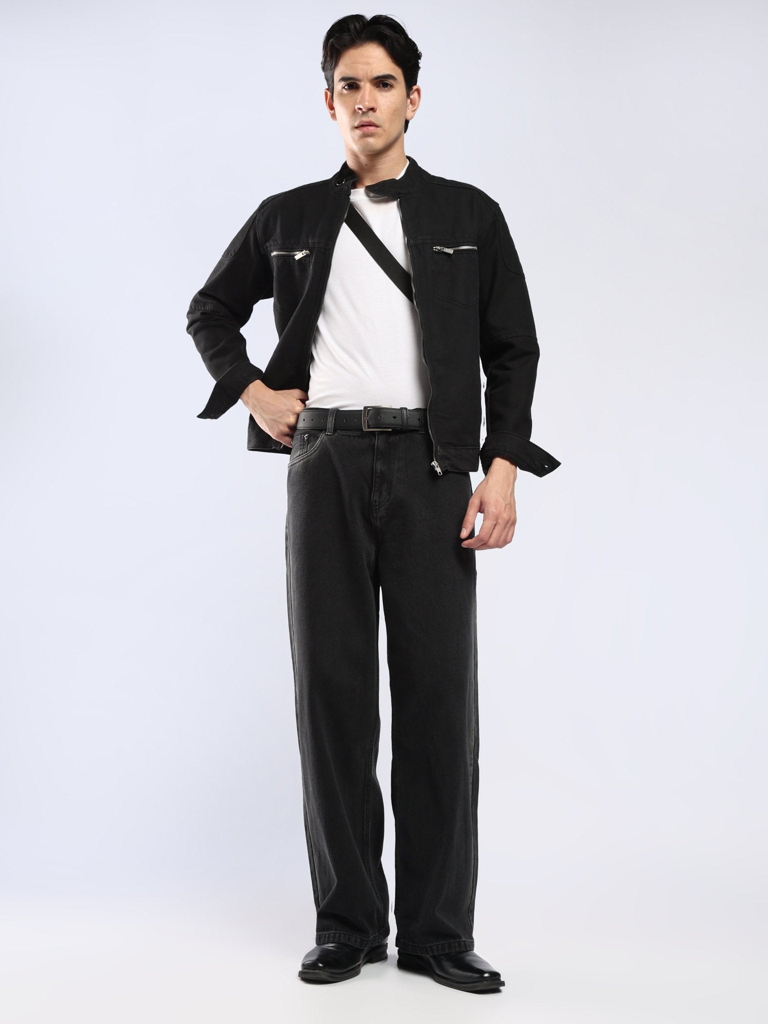 Aether - Wide Fit Jeans - Black Shade - Espanshe