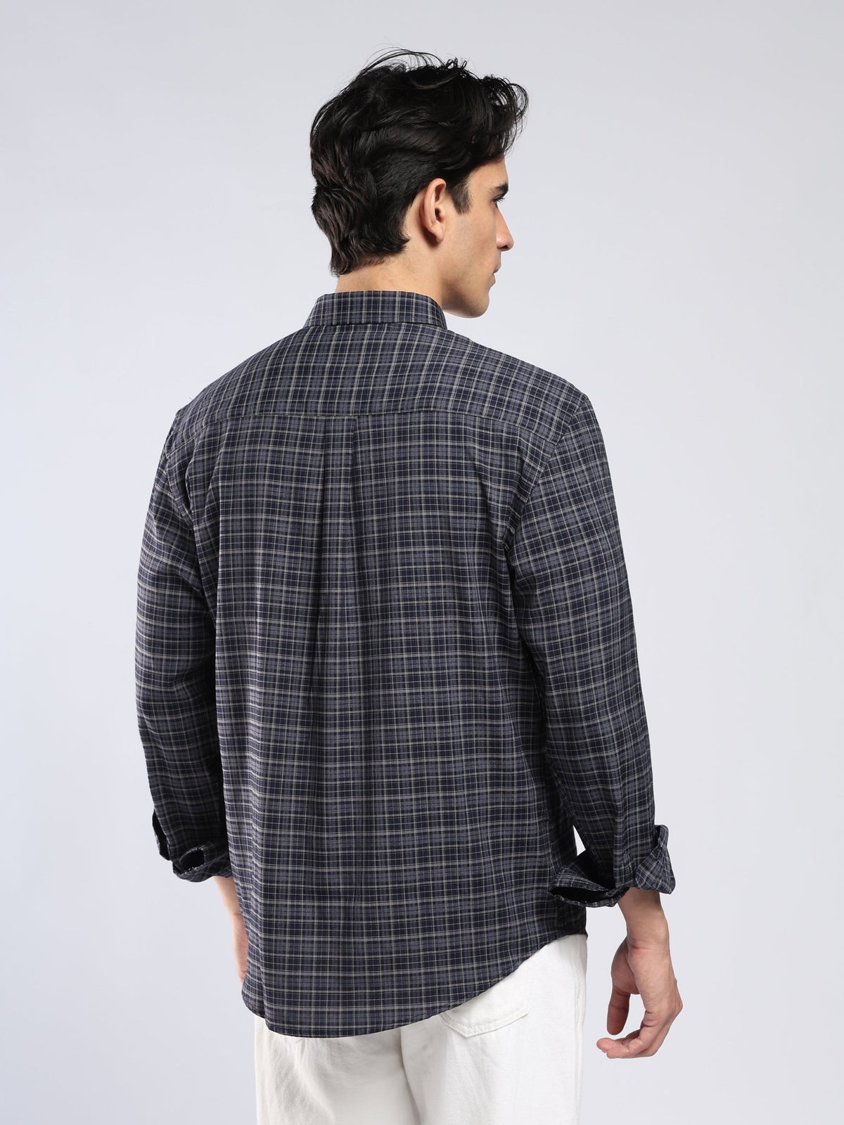 Vololo - Relaxed Fit Checks Shirt - Blue - Espanshe