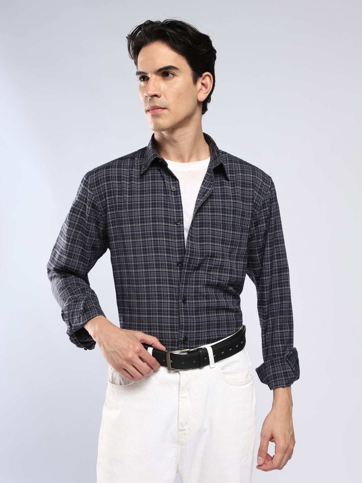 Vololo - Relaxed Fit Checks Shirt - Blue - Espanshe