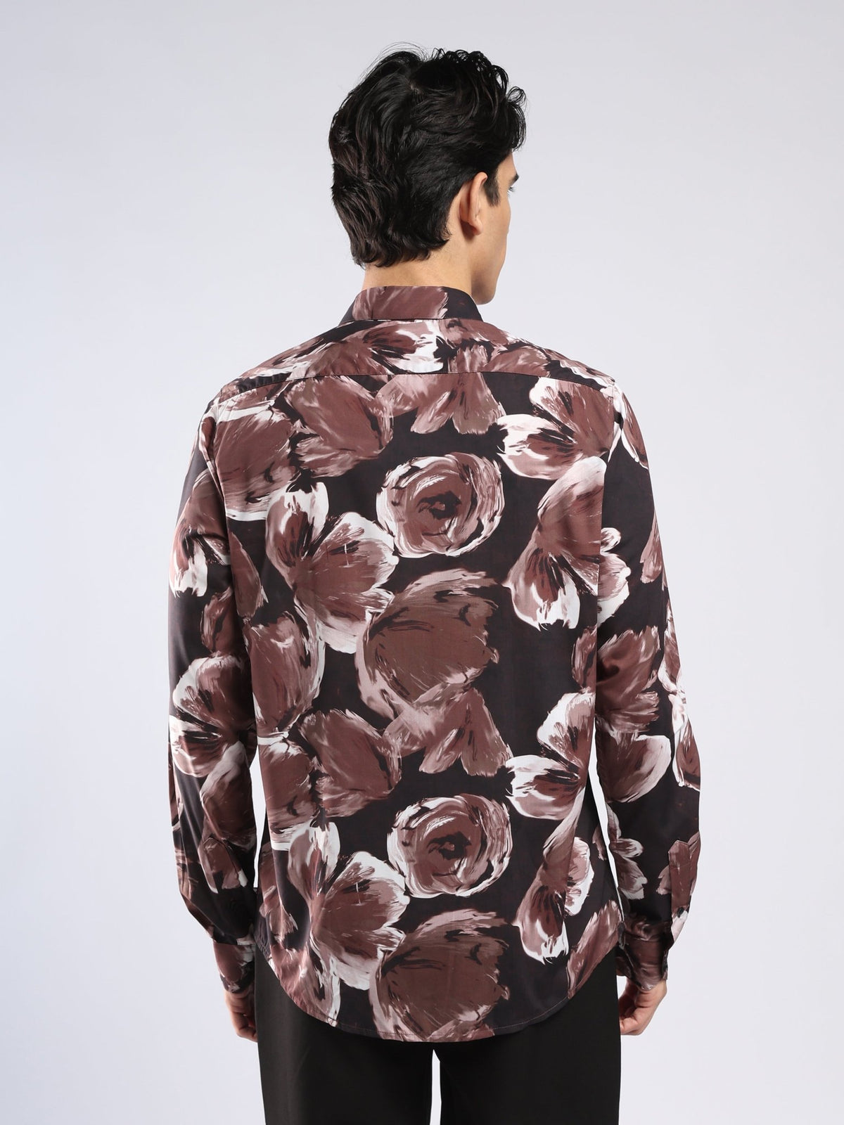 Auvomo - Digital Printed Shirt - Chocolate Brown - Espanshe
