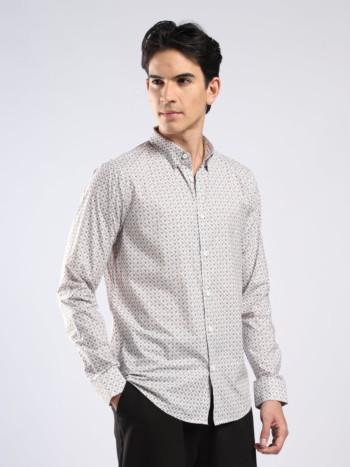 Auvomo - Digital Printed Shirt - Teal Blue - Espanshe