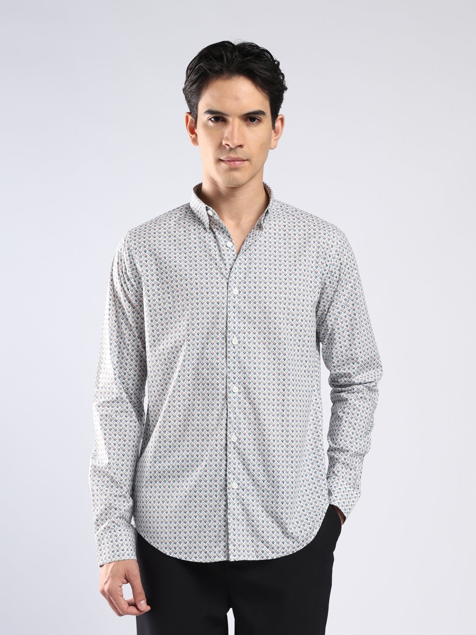 Auvomo - Digital Printed Shirt - Olive - Espanshe