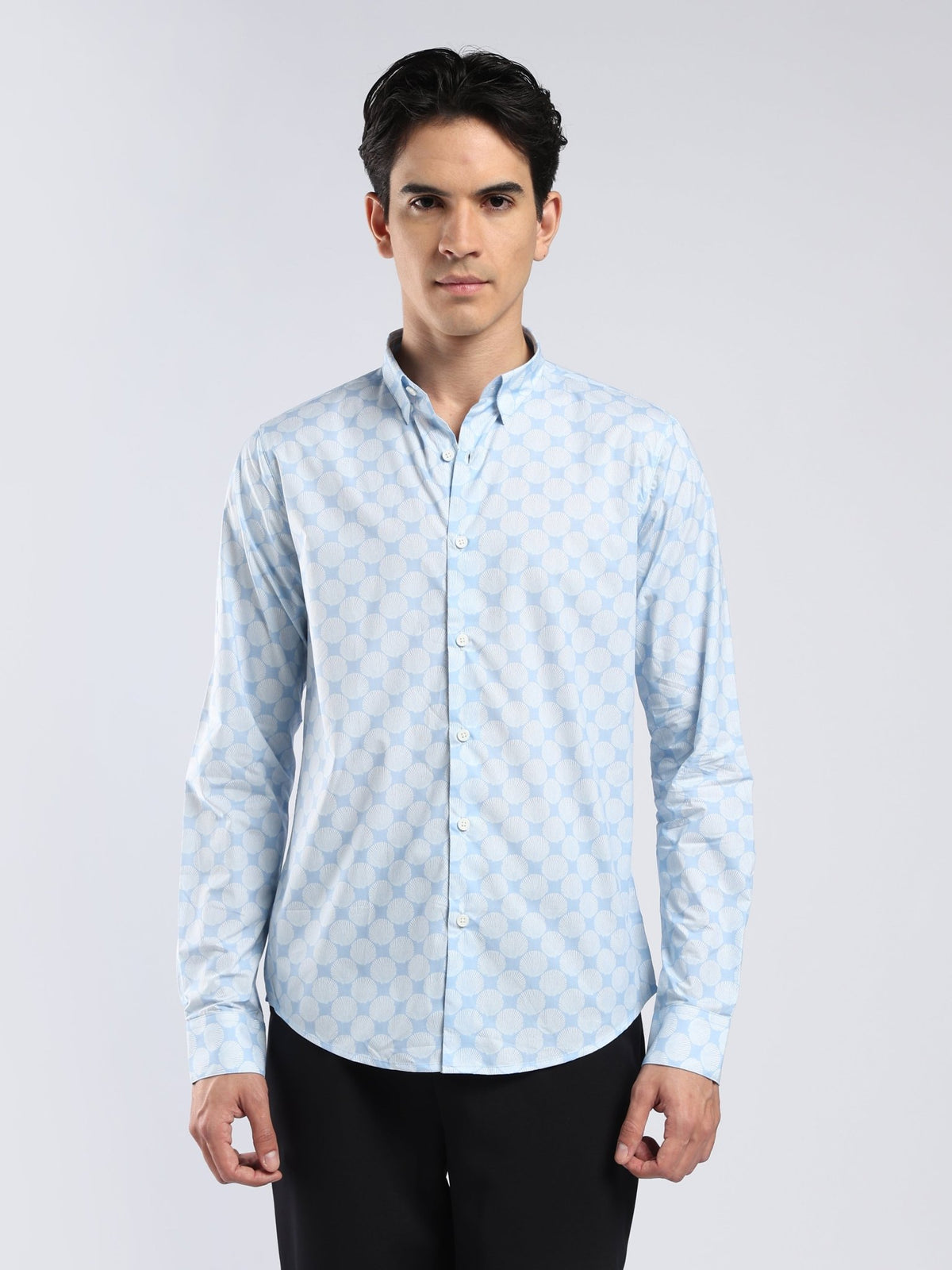 Auvomo - Digital Printed Shirt - Light Blue - Espanshe