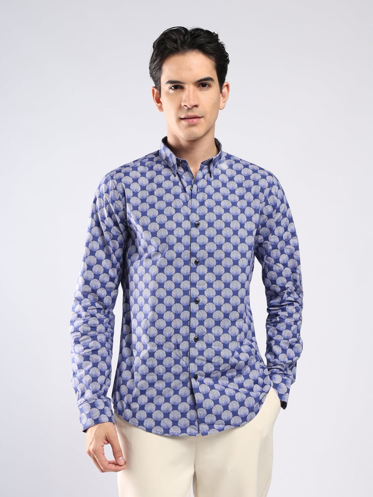 Auvomo - Digital Printed Shirt - Blue - Espanshe
