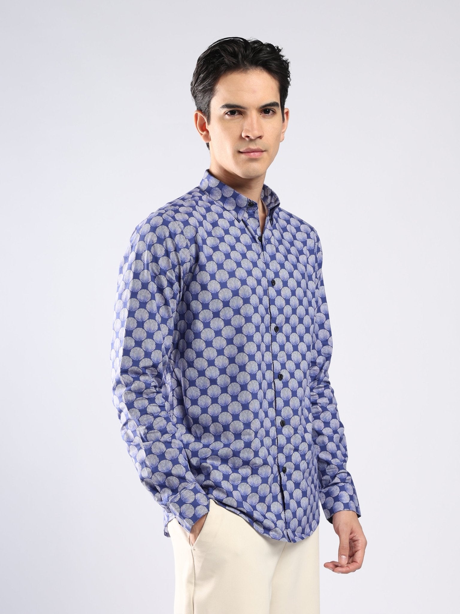 Auvomo - Digital Printed Shirt - Blue - Espanshe