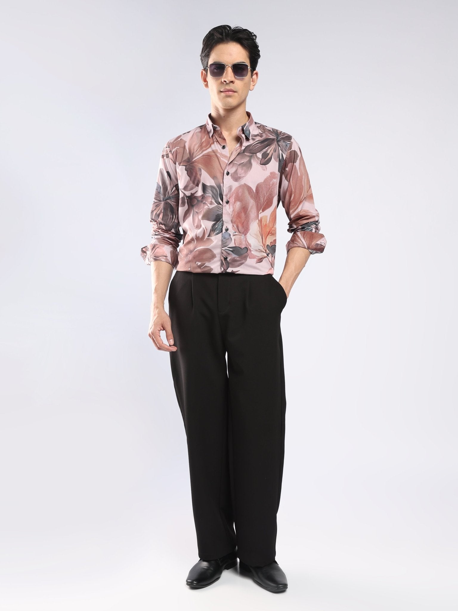 Auvomo - Digital Printed Shirt - Light Mauve - Espanshe