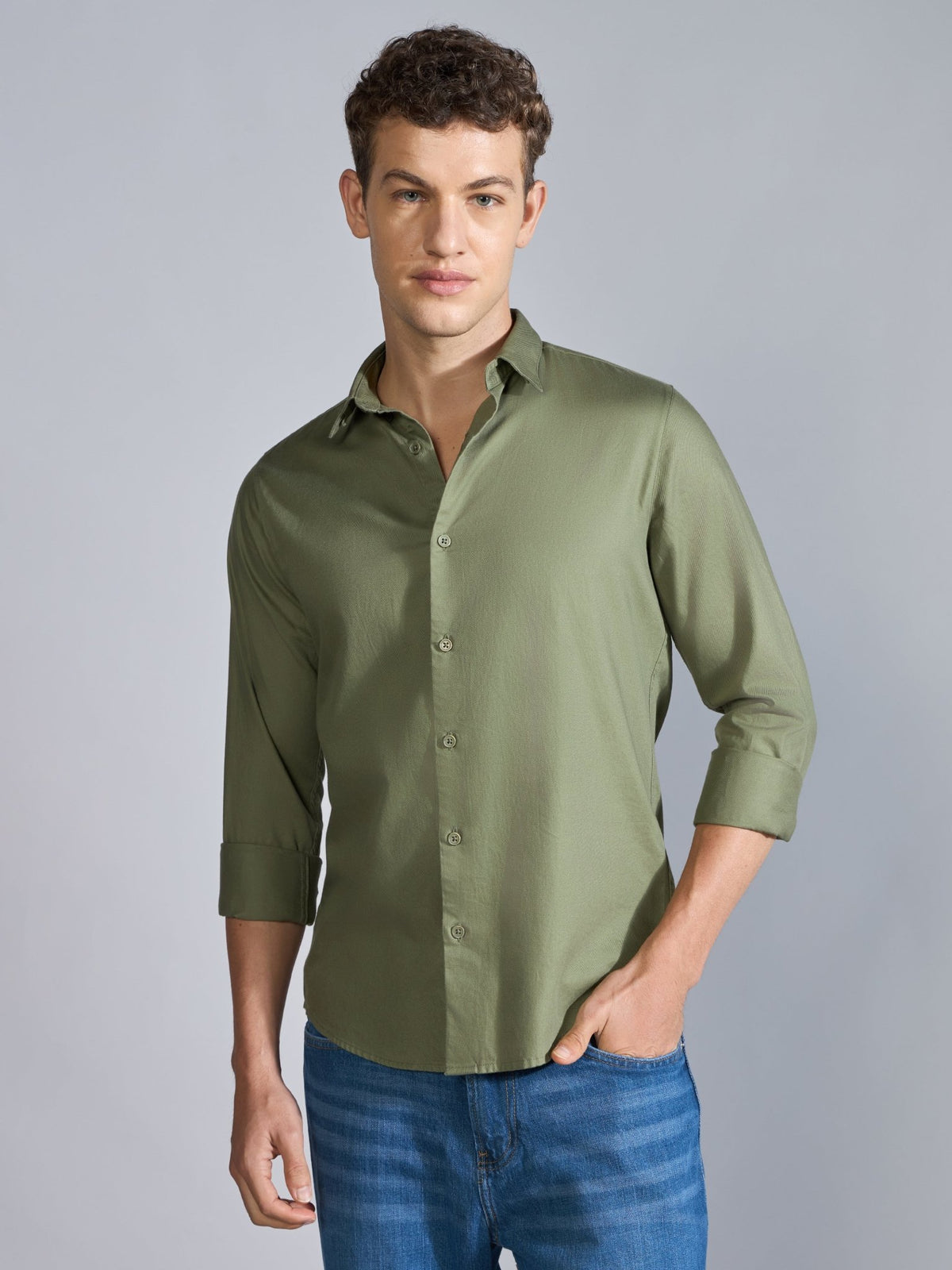 Nerato - Turkish Fit Cavalry Shirt - Olive - Espanshe