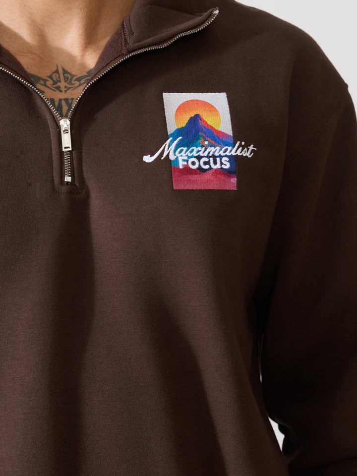 Men's dark brown Adventure Graphic Half-Zip Sweatshirt