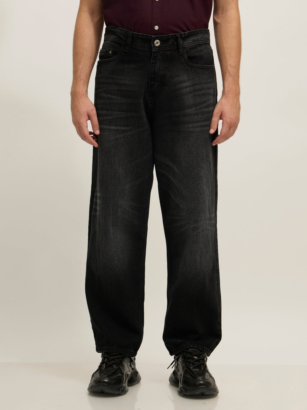 Marcus - Relaxed Fit Jeans - Black Shade - Espanshe