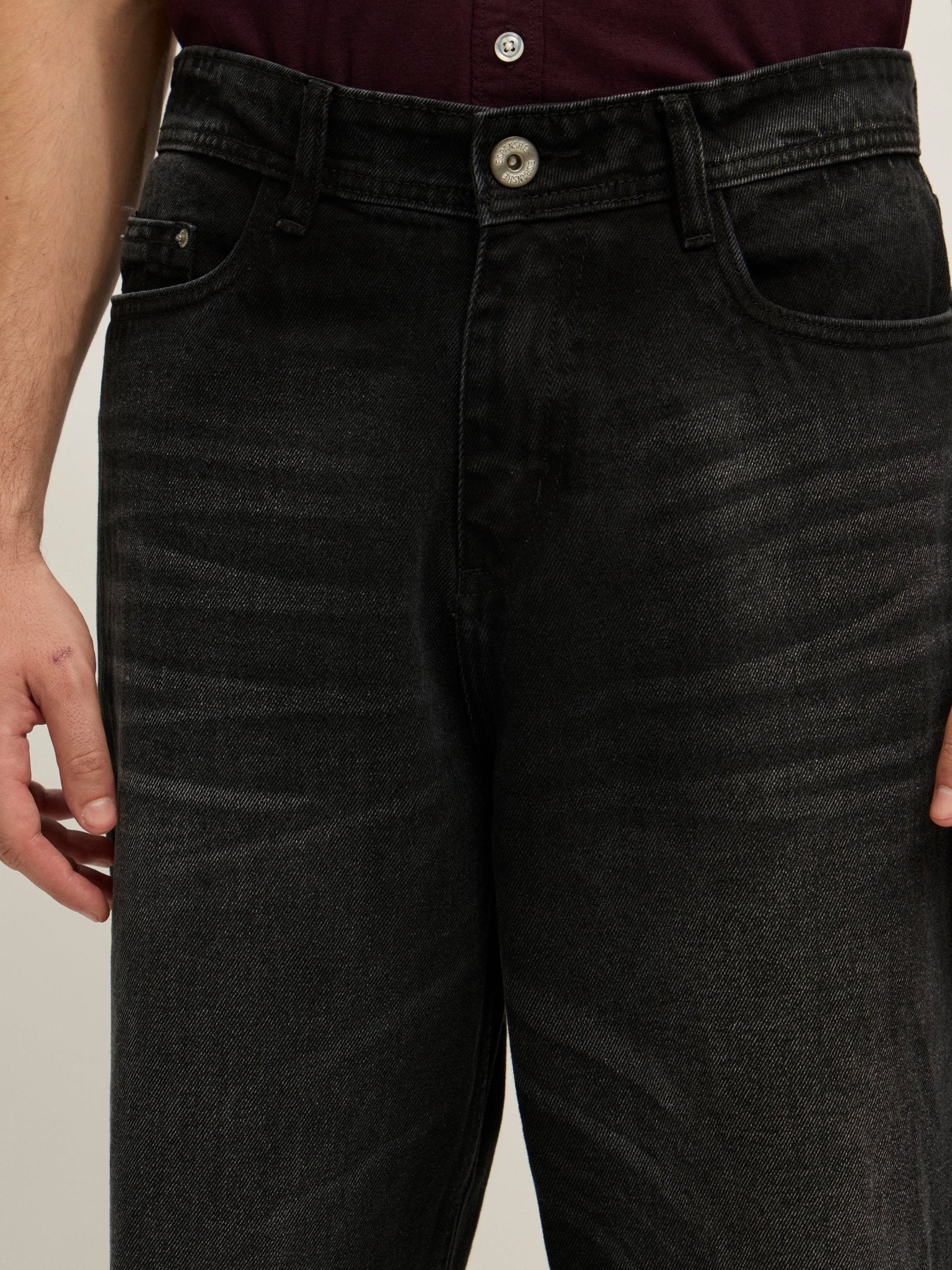 Marcus - Relaxed Fit Jeans - Black Shade - Espanshe