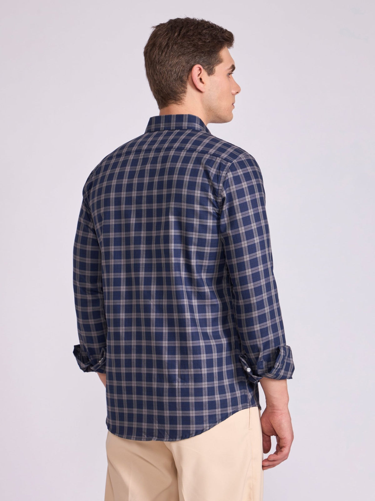 Quint - Check Shirt - Midnight Blue - Espanshe