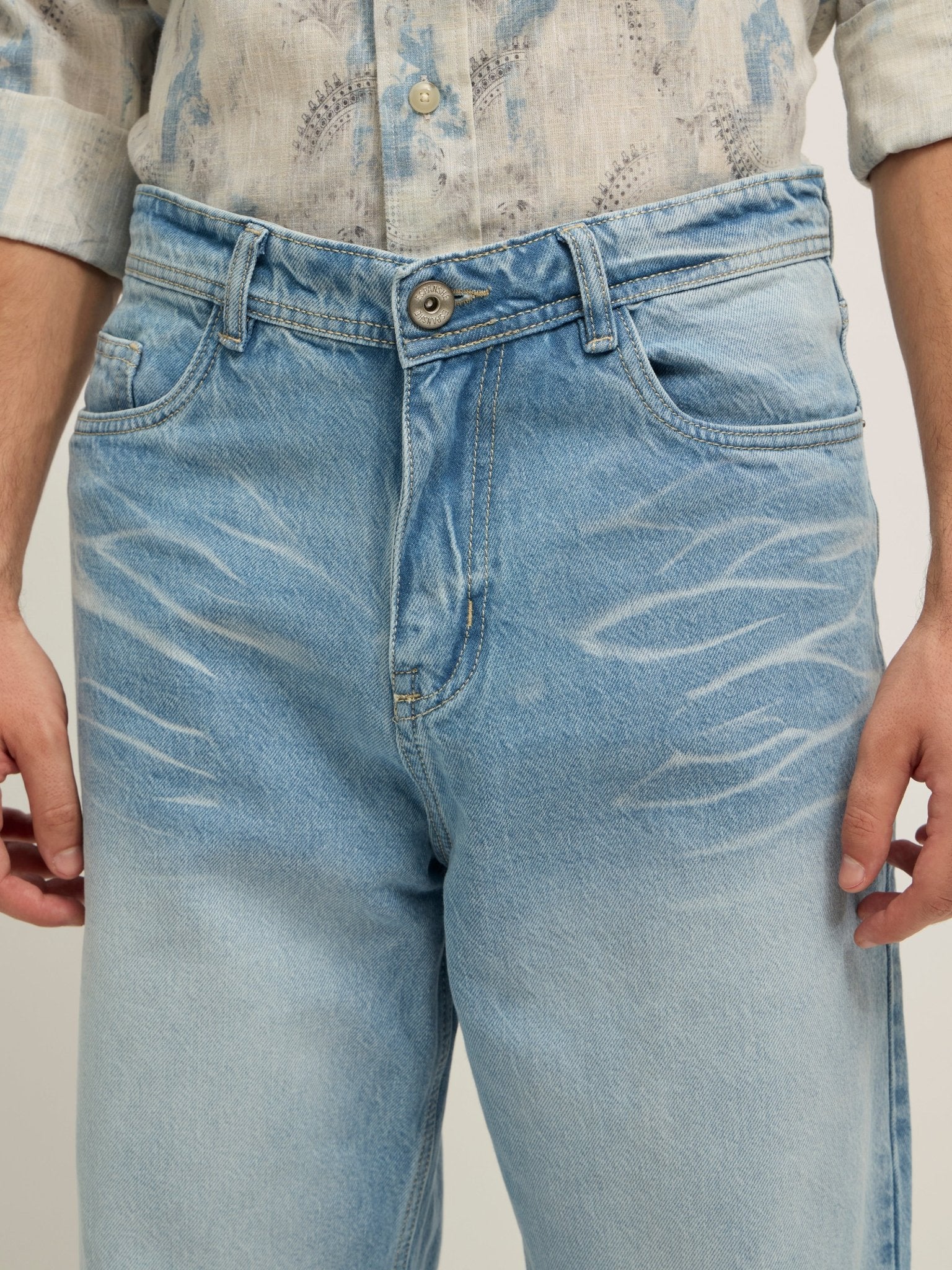 Ott - Relaxed Fit Jeans - Blue Shade - Espanshe