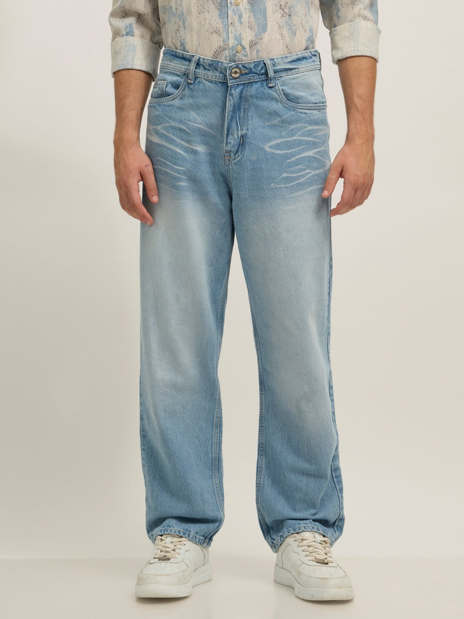 Ott - Relaxed Fit Jeans - Blue Shade - Espanshe
