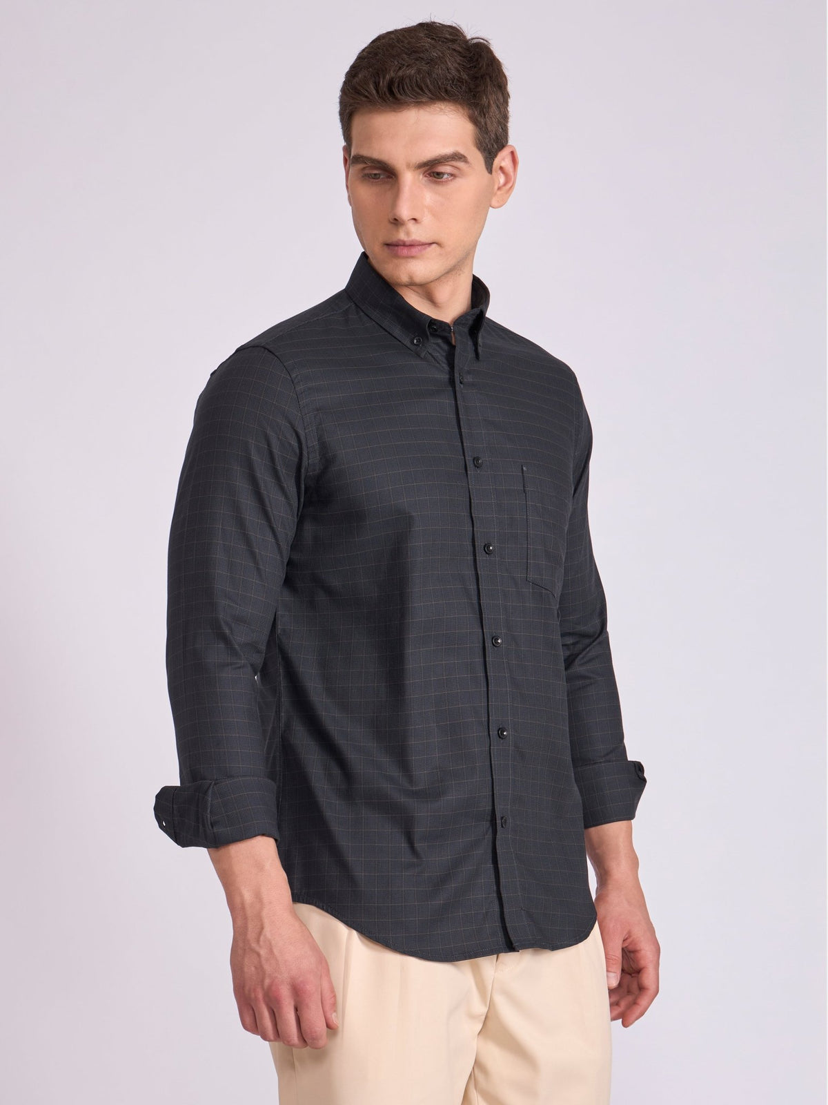 Quint - Check Shirt - Dark Slate Grey - Espanshe