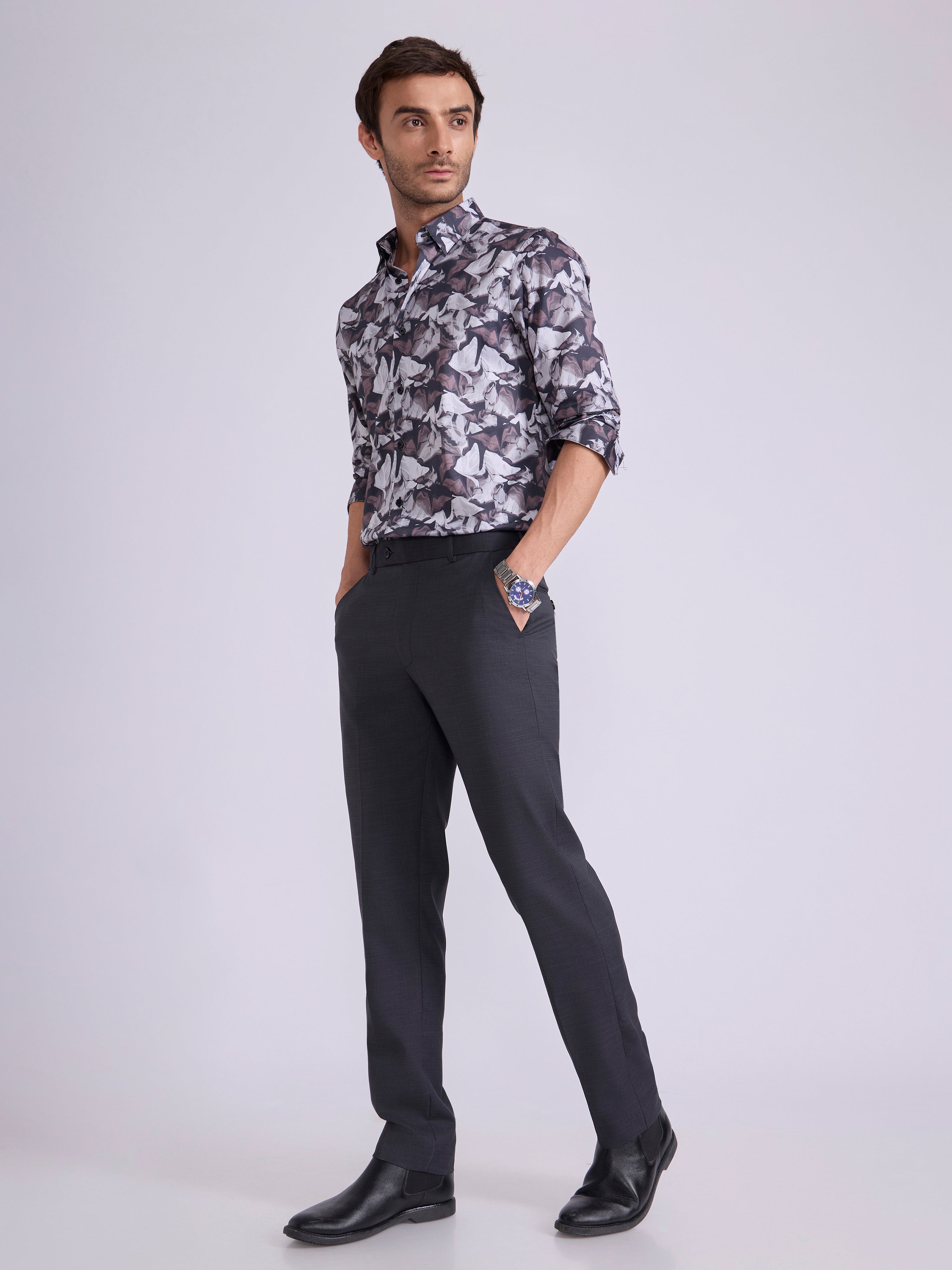 Maxim - Classic Formal Pant - Black Grain