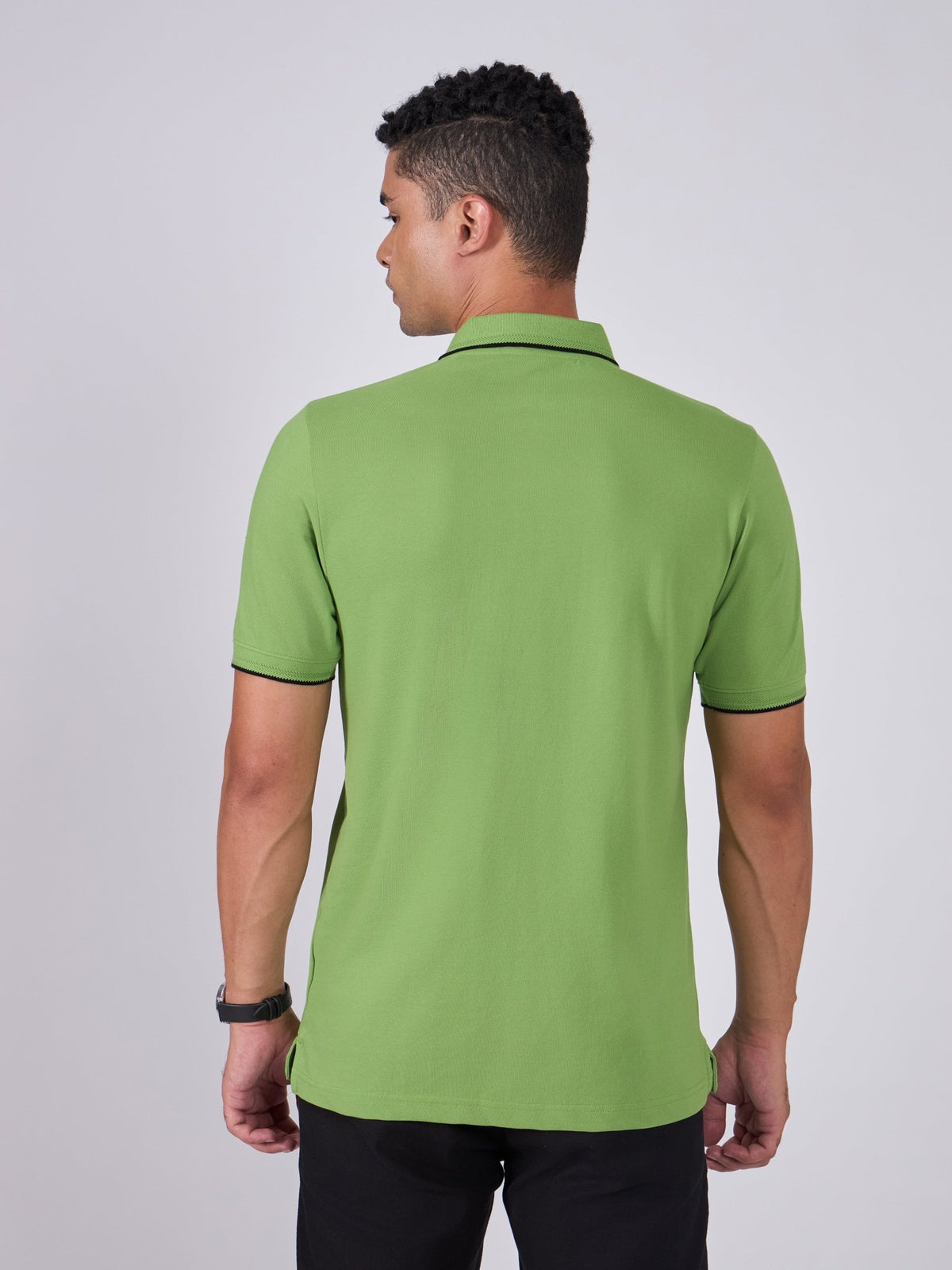 Orwell - Polo T-Shirt with Contrast Tipping - Nephrite - Espanshe