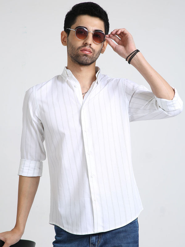 Men's Romance White Stripes Shirt