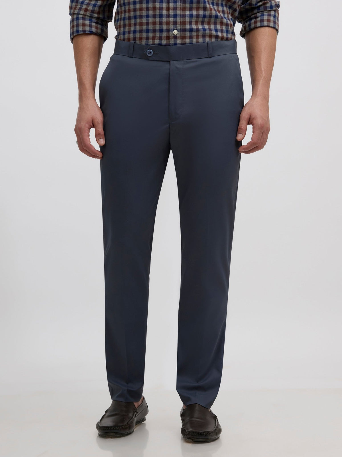 Falcon - Skinny fit Formal Pant - Cement Blue - Espanshe