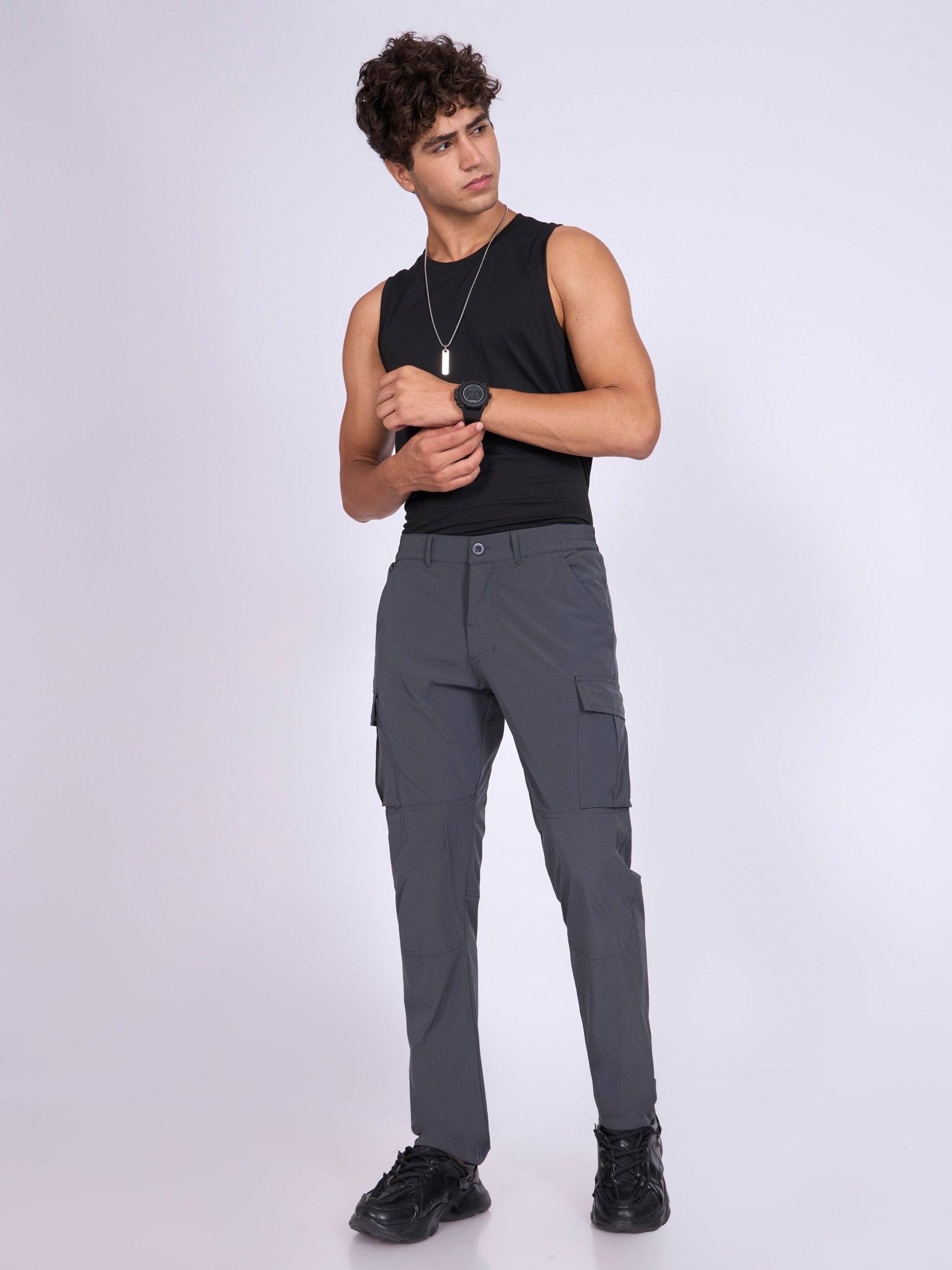 Jara - Cargo Pant - Dark Grey - Espanshe