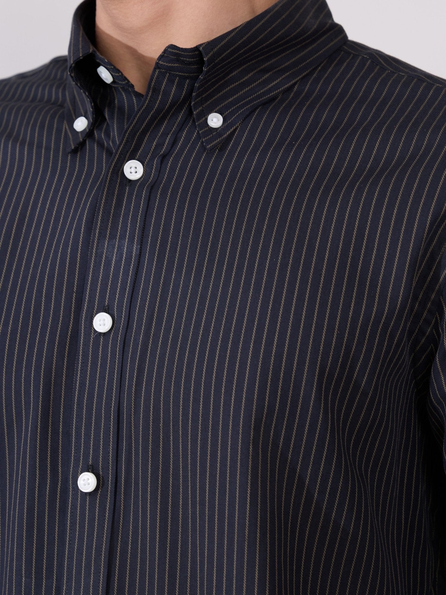 Erzela - Smart Fit Striped Shirt - Black - Espanshe