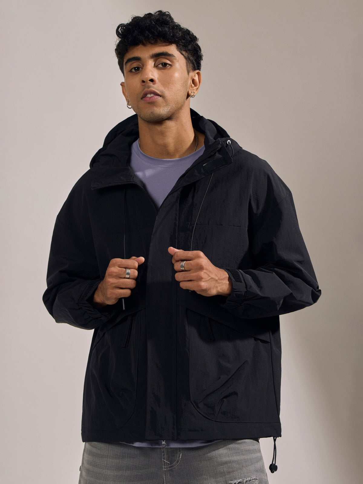 Quiterie - Hooded Jacket - Black - Espanshe