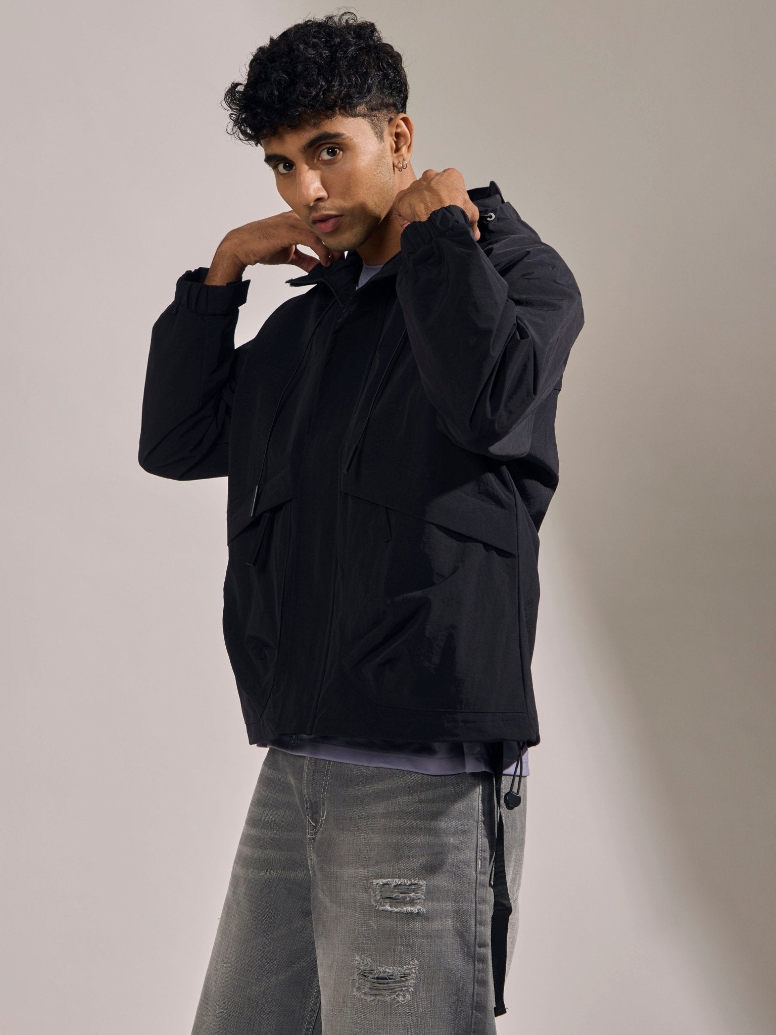 Quiterie - Hooded Jacket - Black - Espanshe