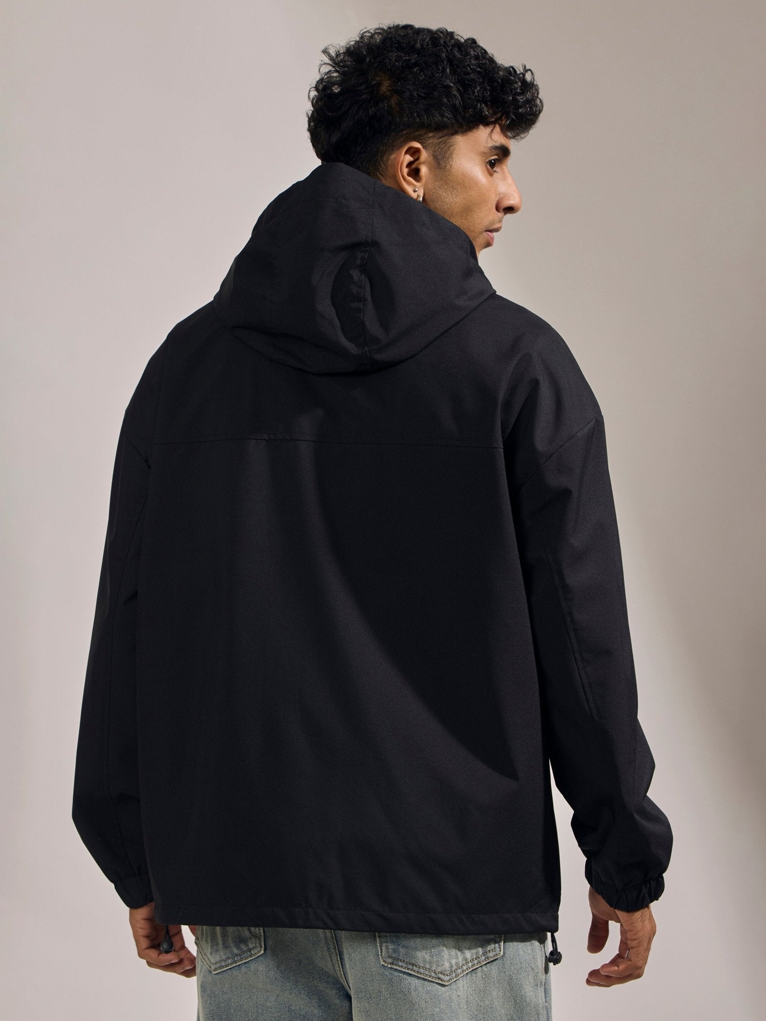 Quiterie - Hooded Jacket - Jet Black - Espanshe