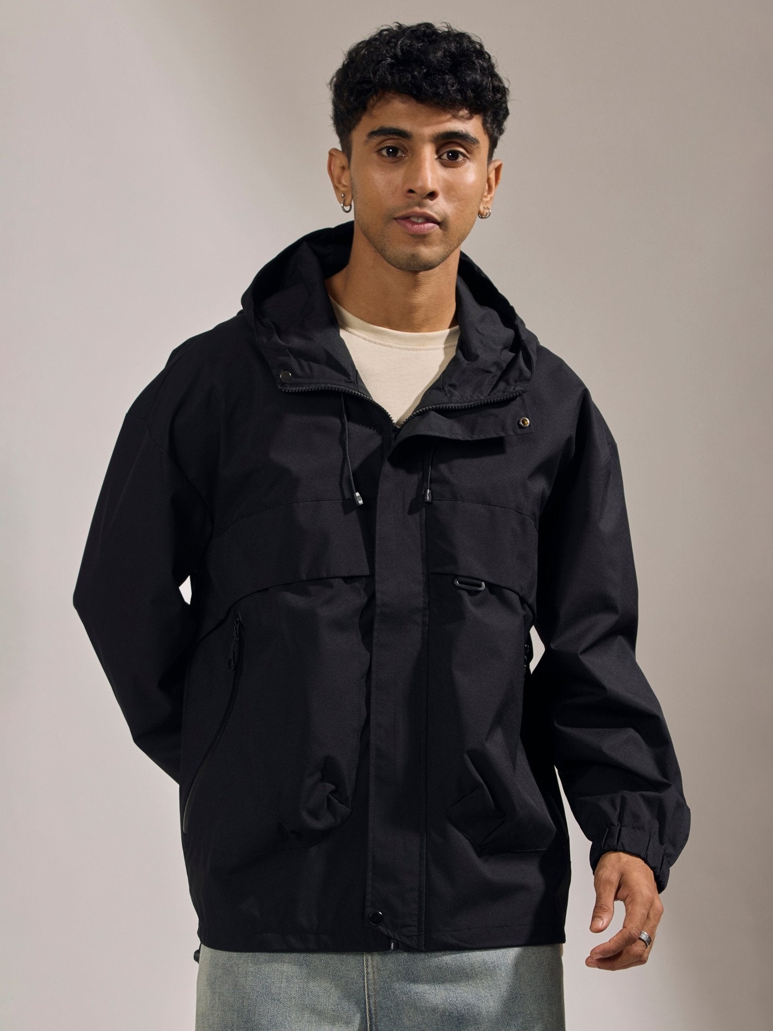 Quiterie - Hooded Jacket - Jet Black - Espanshe