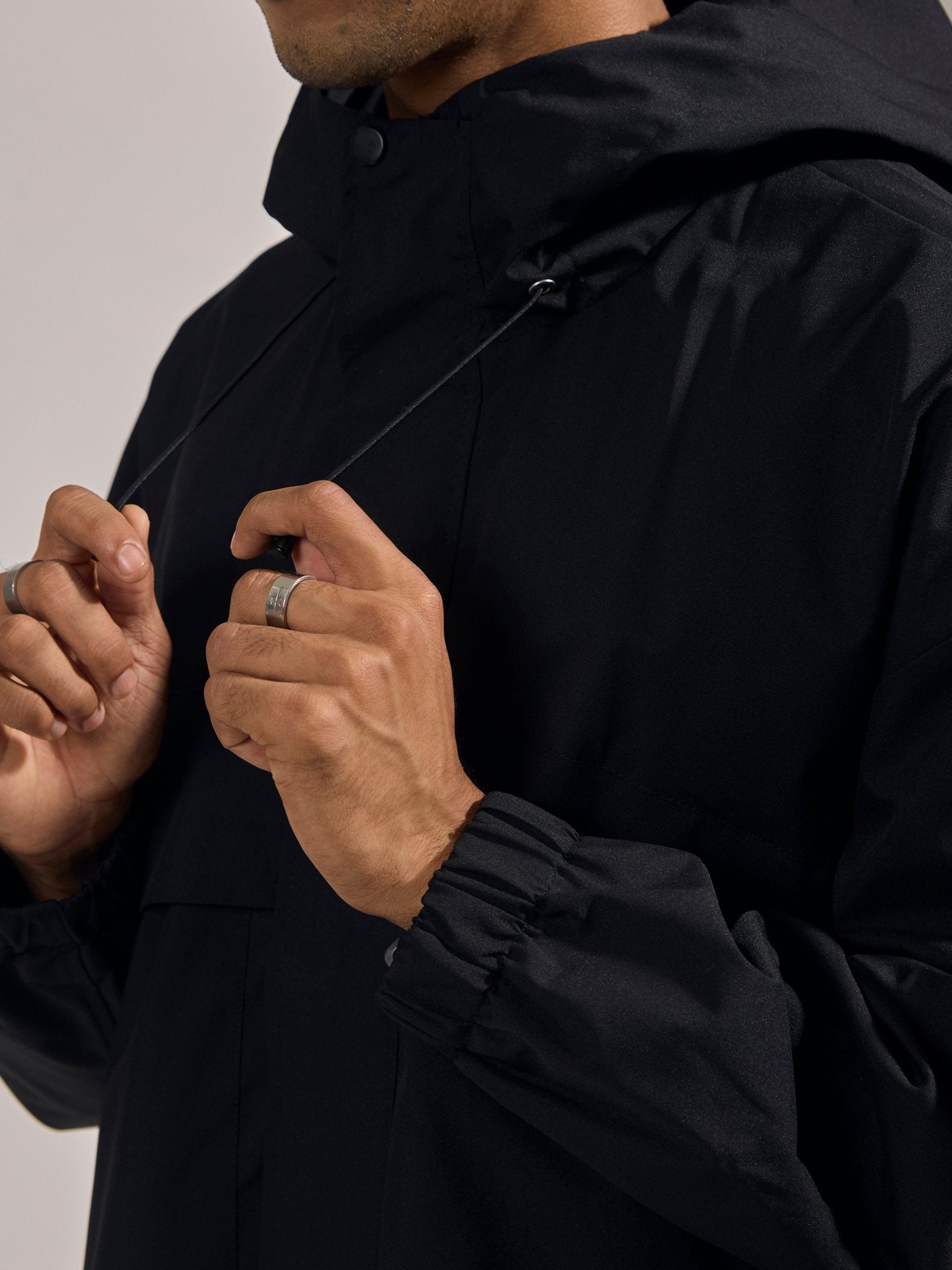 Quiterie - Hooded Jacket - Jet Black - Espanshe