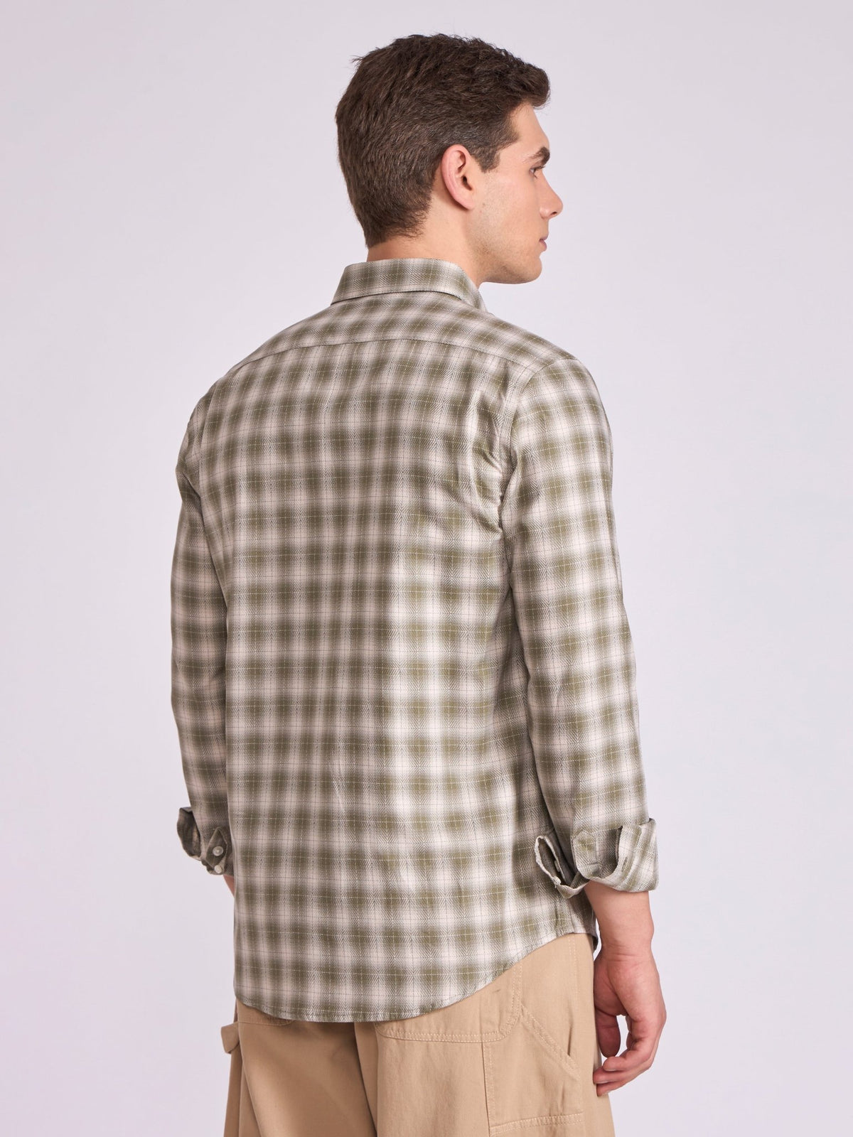 Quint - Check Shirt - Olive Green - Espanshe