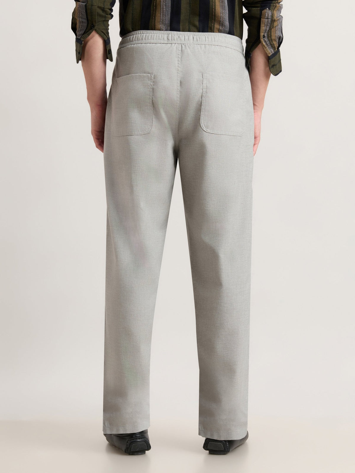 Nesisor - Straight Fit Casual Pant - Light Grey - Espanshe
