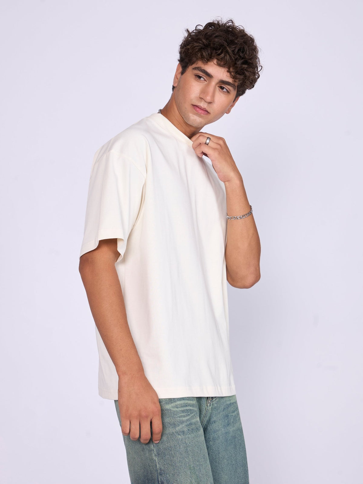 Stirling - Loose Fit T-Shirt - White - Espanshe
