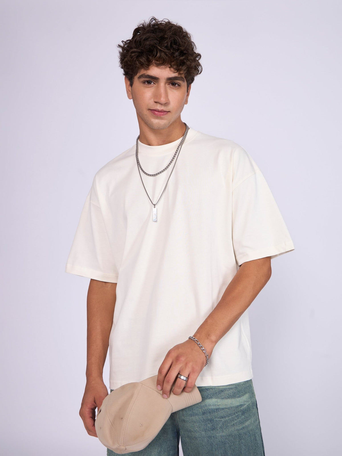 Stirling - Loose Fit T-Shirt - White - Espanshe