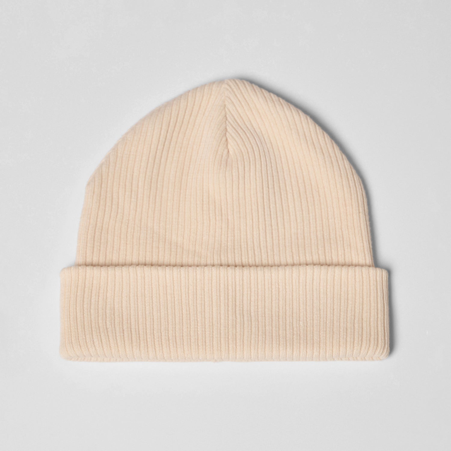 Men's Knitted Beanie in cream
