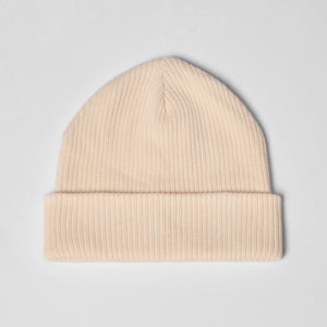 Men's Knitted Beanie in cream