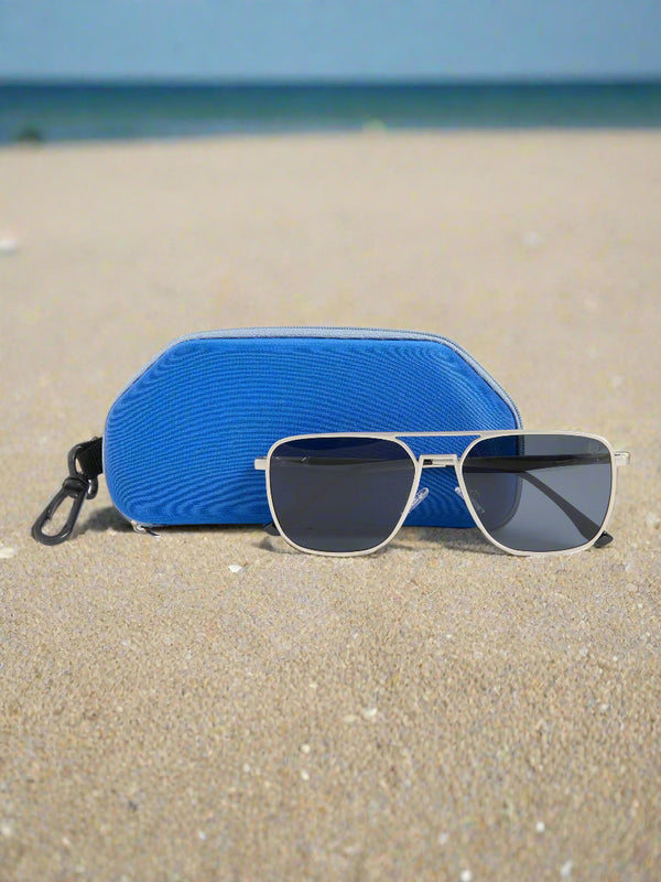 Golden Mirage - Rectangle Sunglass - Silver