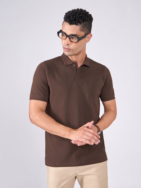 Norwell - Polo T-Shirt -  Dark Coffee