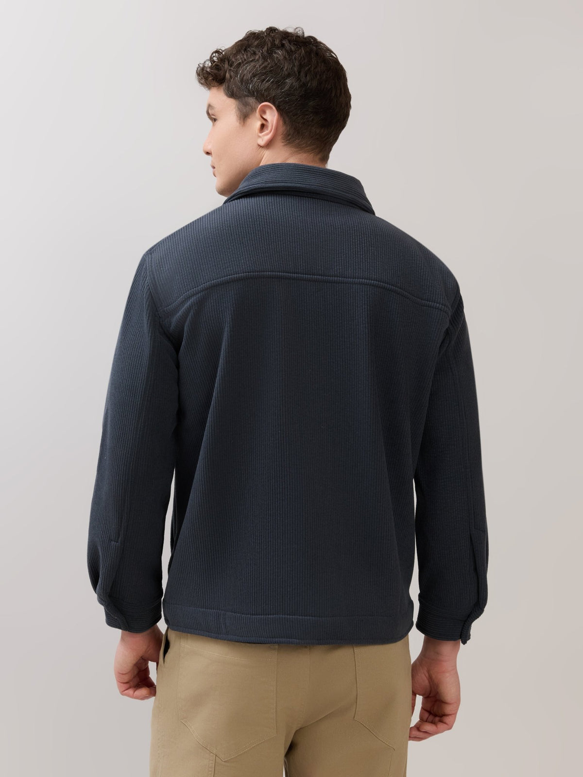 Alloy - Relaxed Corduroy Shacket - Blue - Espanshe