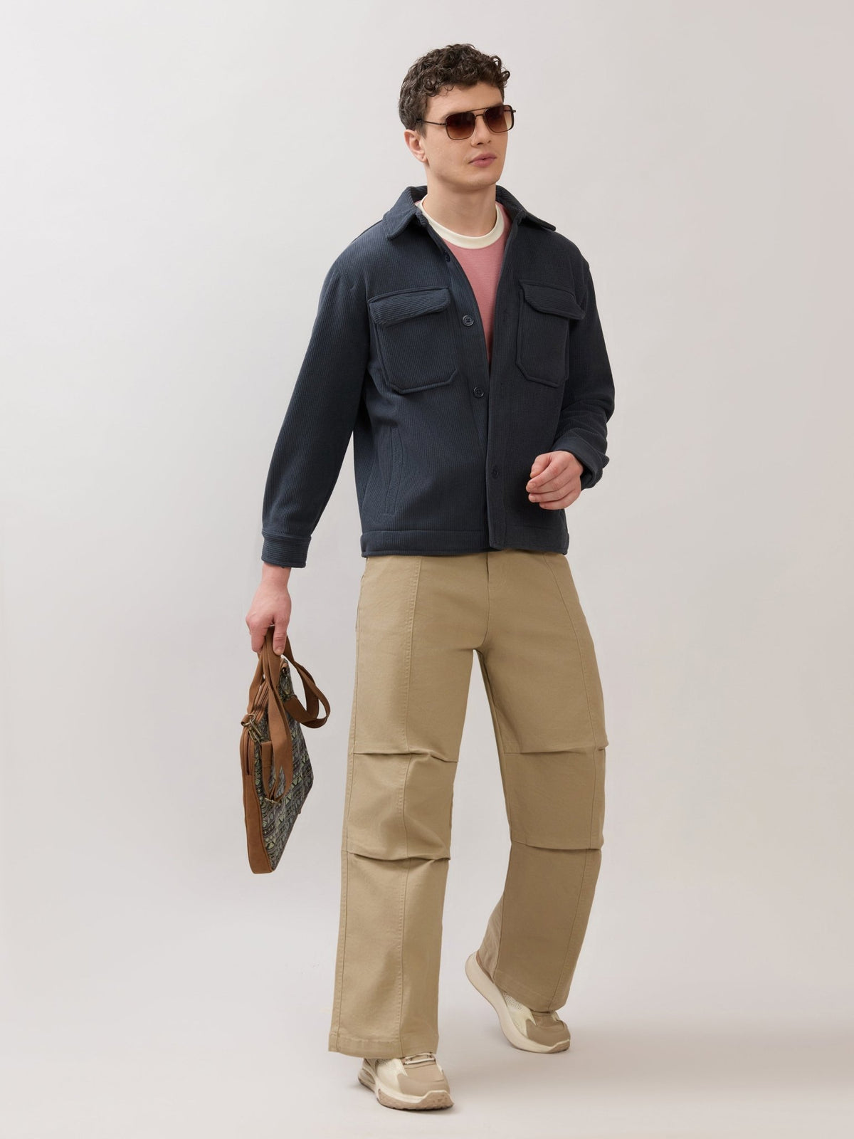 Alloy - Relaxed Corduroy Shacket - Blue - Espanshe