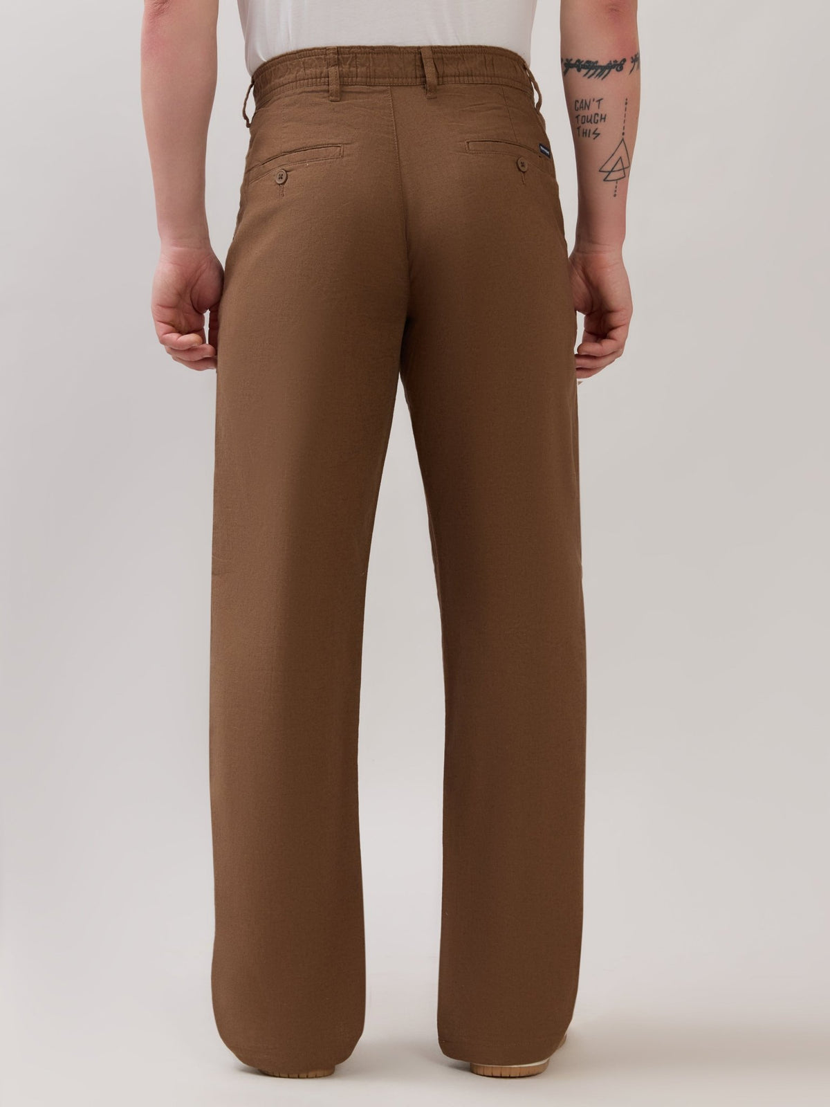 Chic - Loose Fit Linen Pant - Caramel Brown - Espanshe