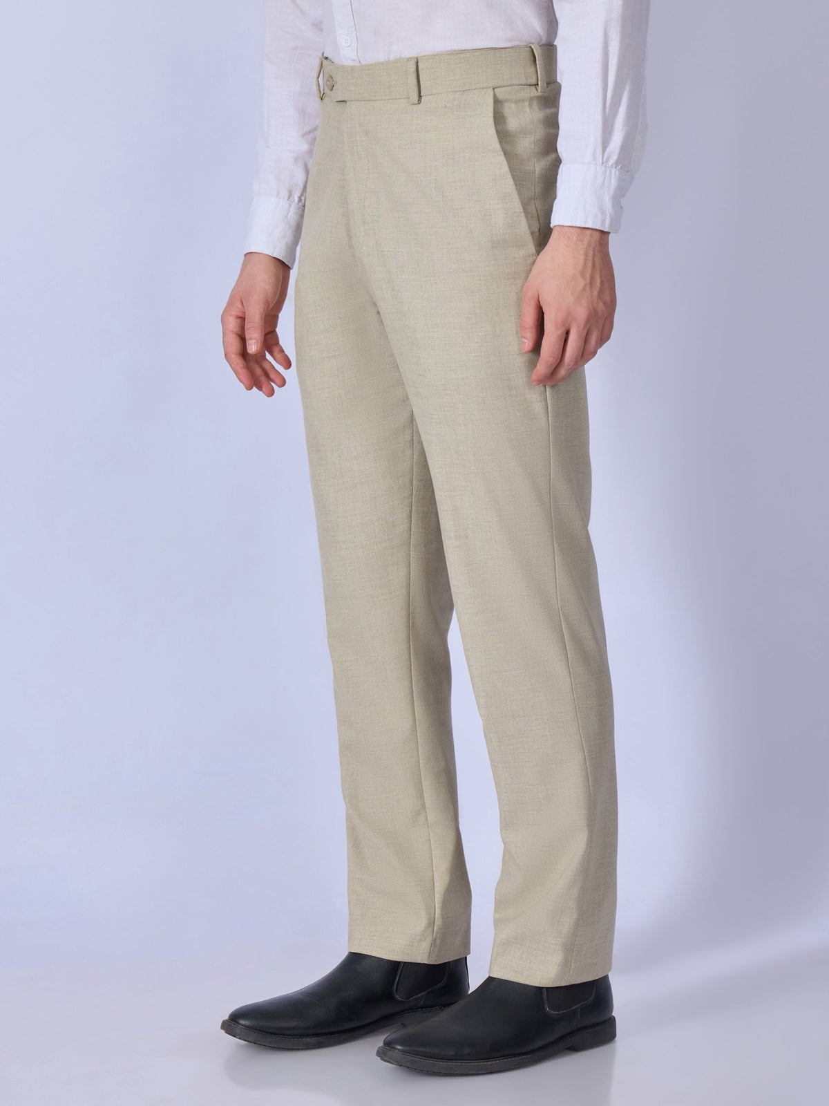 Aqua - Classic Fit Formal Pant - Dark Beige - Espanshe