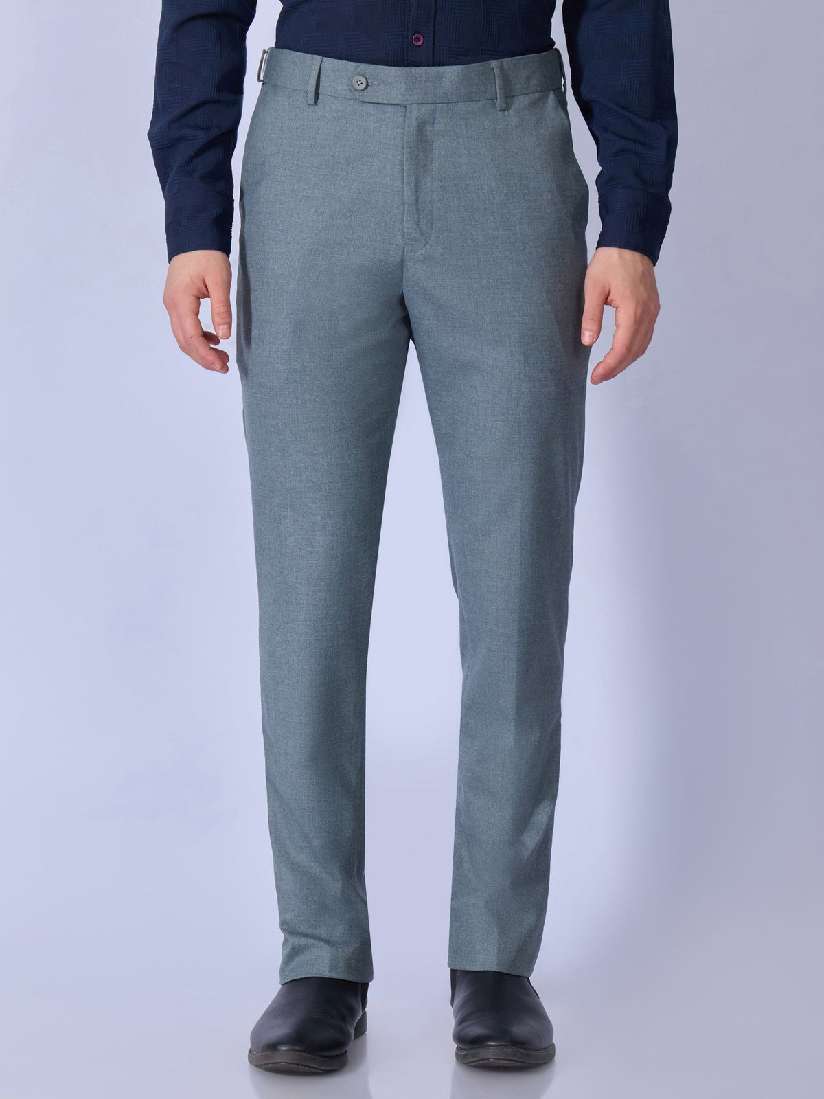 Aqua - Classic Fit Formal Pant - Steel Blue - Espanshe