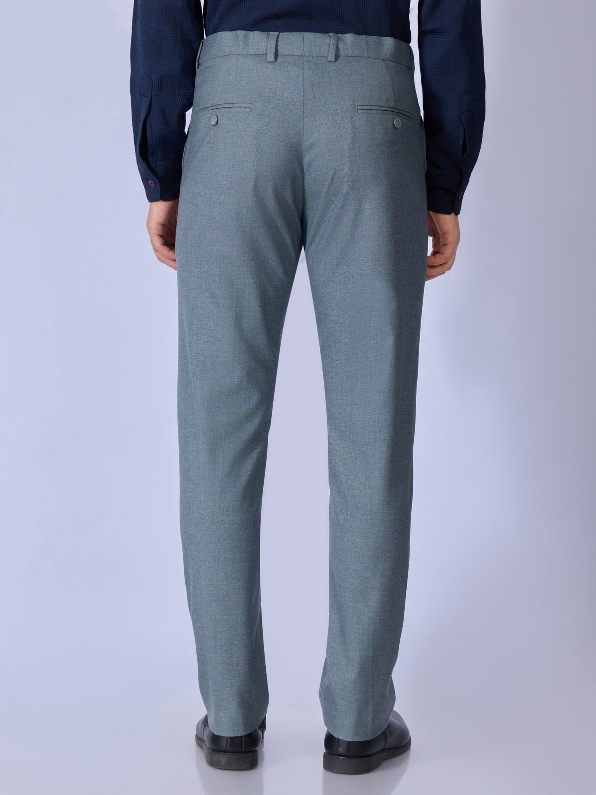 Aqua - Classic Fit Formal Pant - Steel Blue - Espanshe