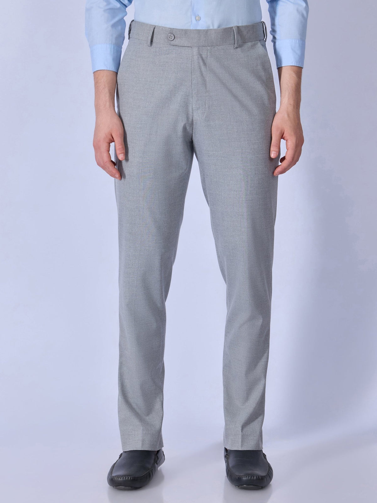 Aqua - Classic Fit Formal Pant - Light Grey - Espanshe