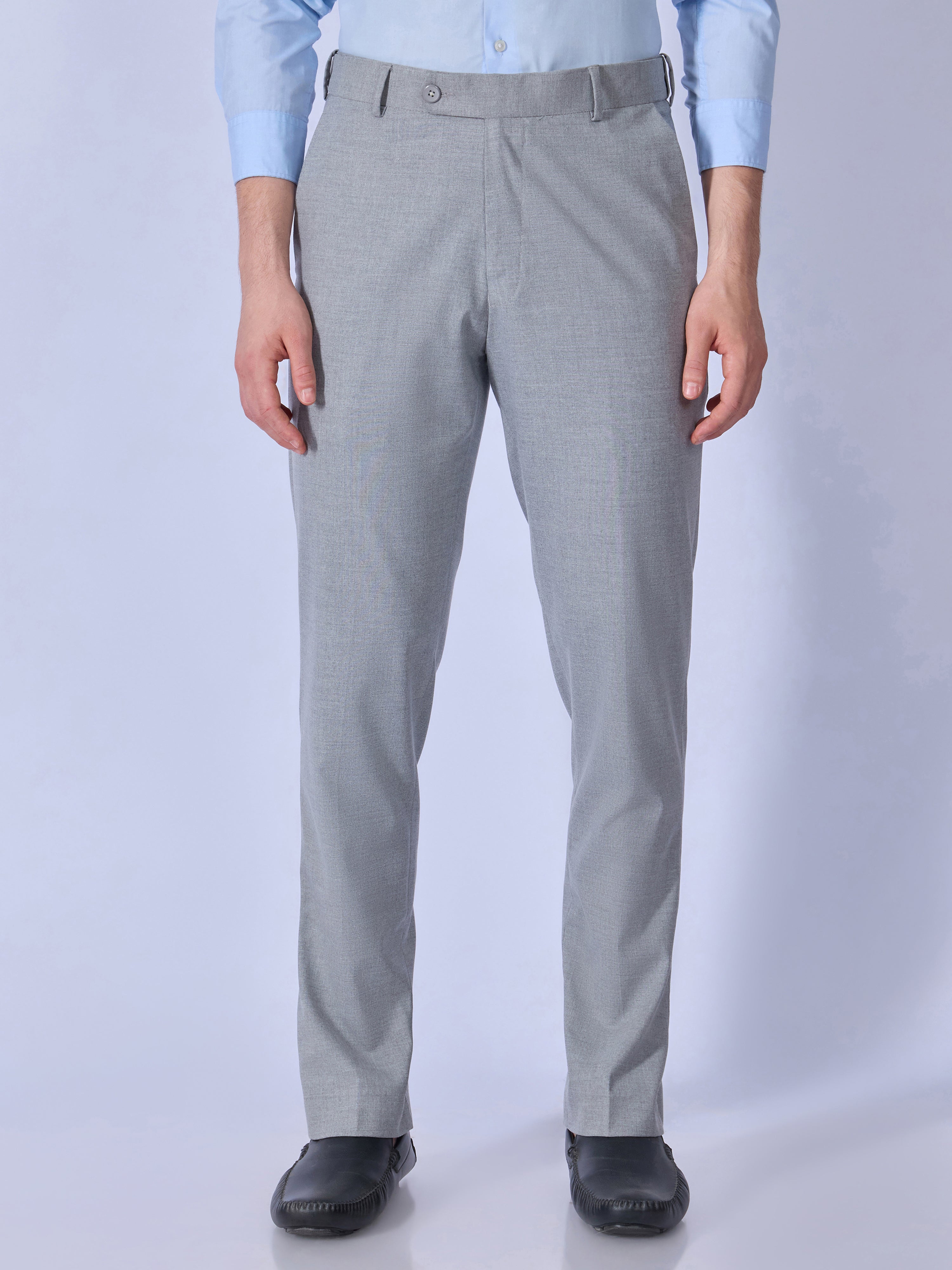 Aqua - Classic Fit Formal Pant - Light Gey