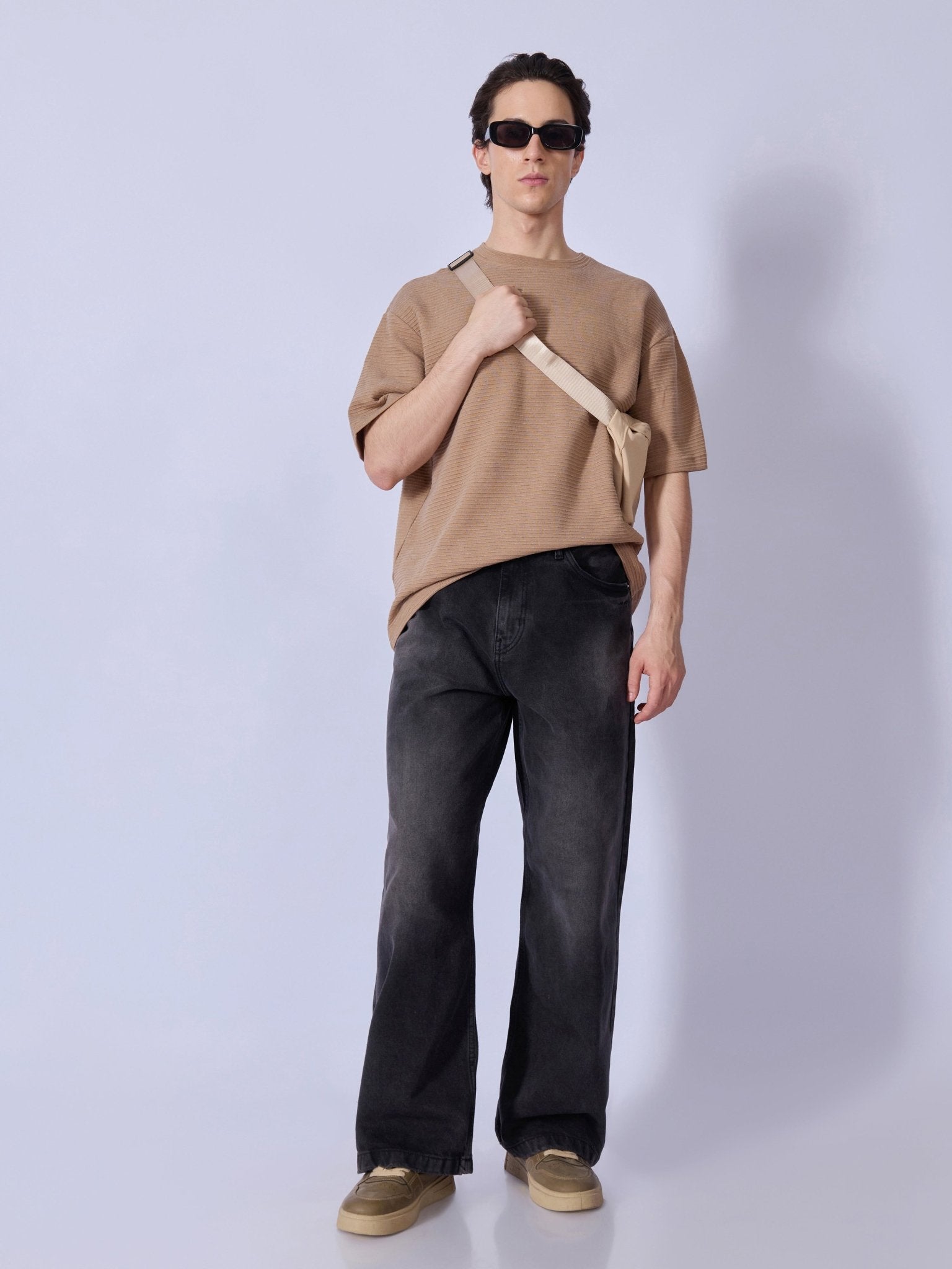 Clay - Wide Fit Jeans - Black Shade - Espanshe