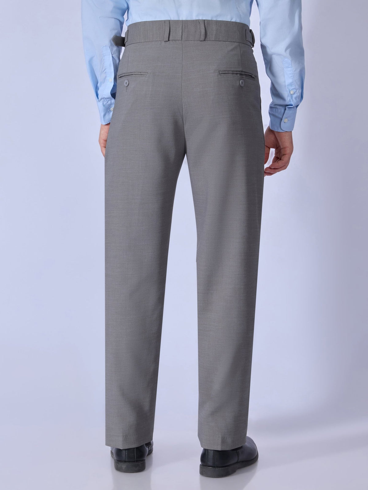 Dora - Straight Fit Gurkha Pant - Dark Grey - Espanshe